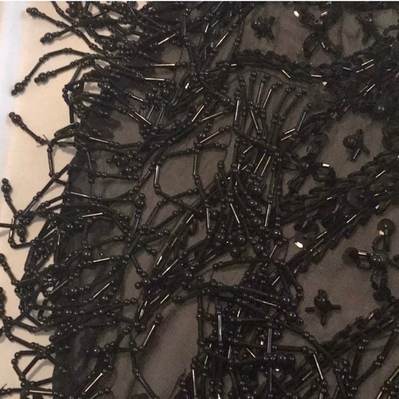 Victorian Vibes VTG Isabella Silk Beaded Shoulder Wrap Shawl - Picture 6 of 8